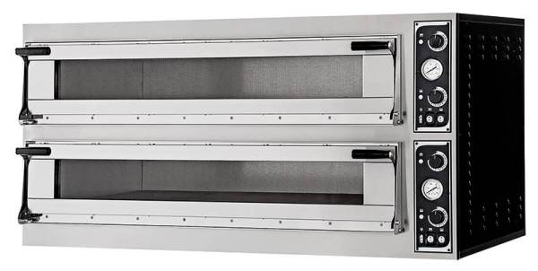 Pizzaofen Virtuoso Vollschamott digital - 2 Kammern 30,6 kW